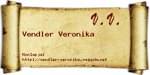 Vendler Veronika névjegykártya